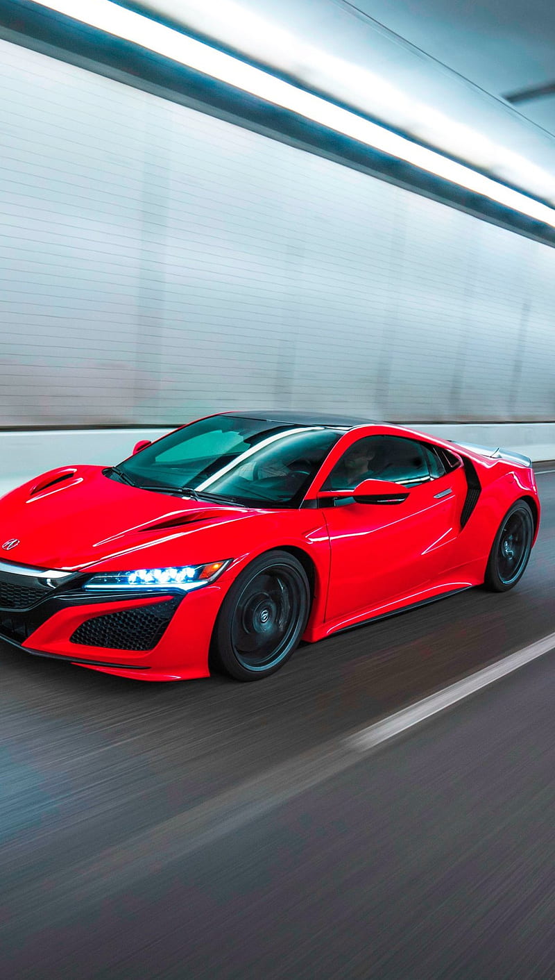 Acura NSX, acura, car, red, road, HD phone wallpaper