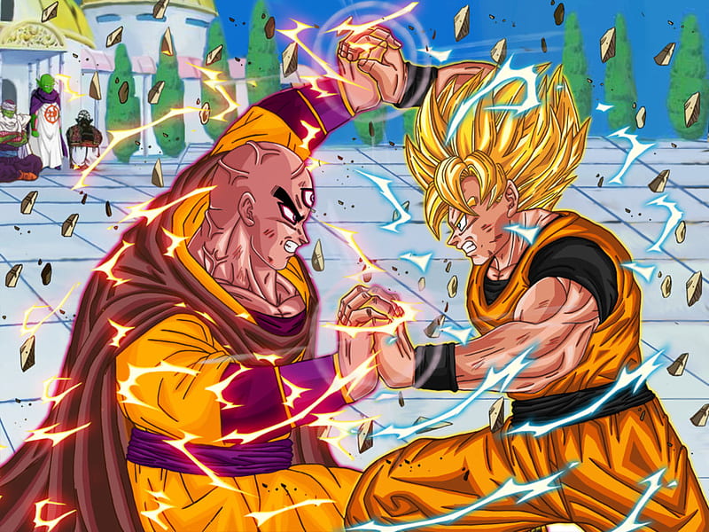 Mystic Tenshinhan vs Goku SSJ2, vs, goku, ssj2, tenshinhan, mystic, HD wallpaper