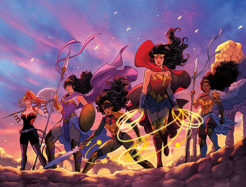 Comics, Dc Comics, Diana Prince, Wonder Woman, Lasso Of Truth, Artemis (Wonder Woman), Queen Hippolyta, Yara Flor, Nubia (Dc Comics), HD wallpaper