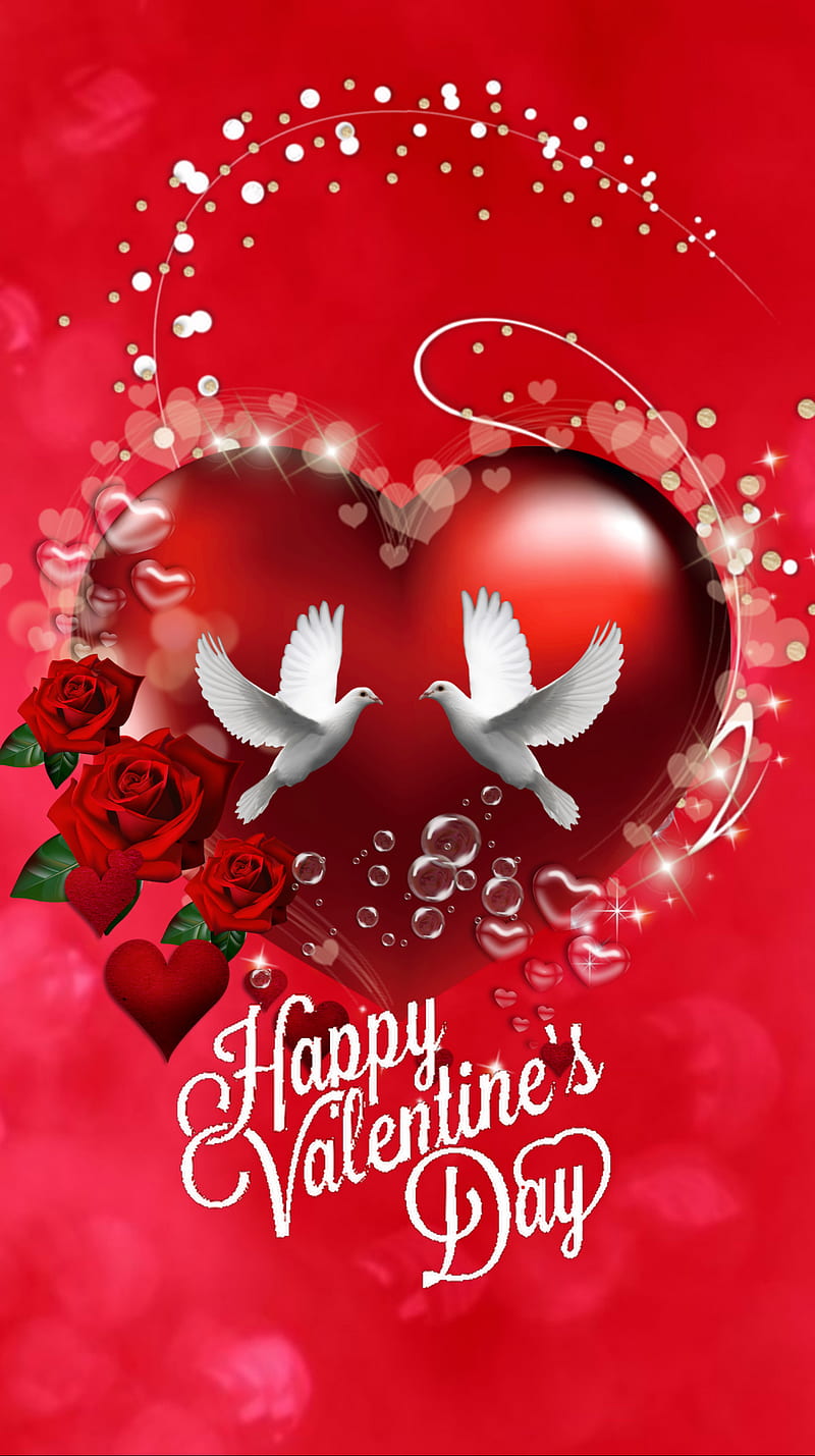 720x1280px, heart, love, rose, valentines day, HD phone wallpaper
