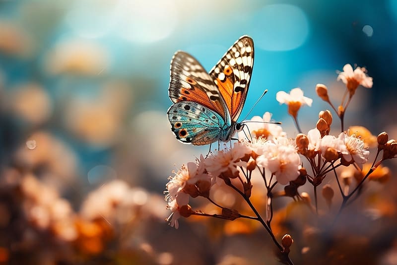 Spring butterfly, Flowers, Outdoor, Butterfly, Flying, HD wallpaper