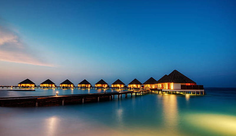 Maldives, Resorts, Sea, Paradise, Travel, Outdoor, HD wallpaper