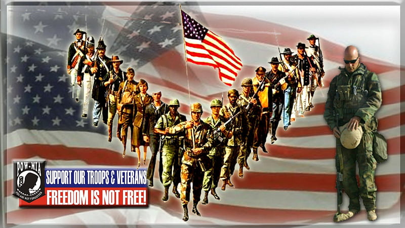 dom is Not , Soldiers, memorial Day, Veterans, Flags, Troops, dom, HD wallpaper
