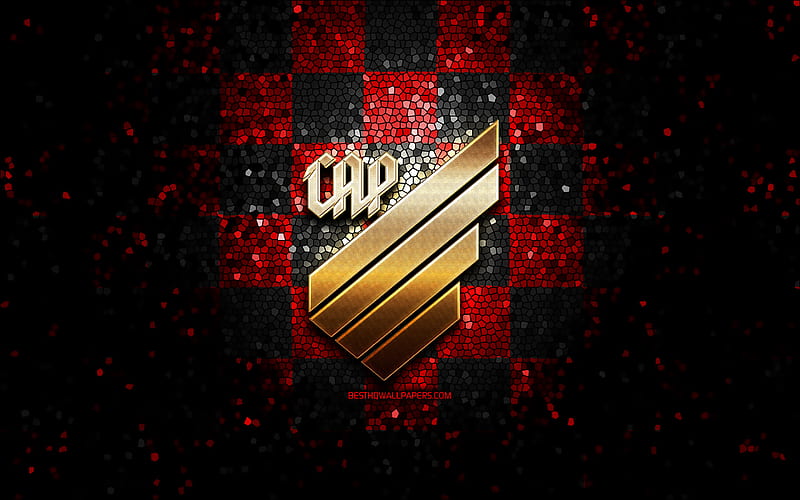 Athletico Paranaense FC, glitter logo, Serie A, red black