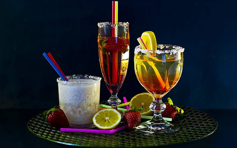 Cheers !, glass, mixtures, lemon, drinks, HD wallpaper