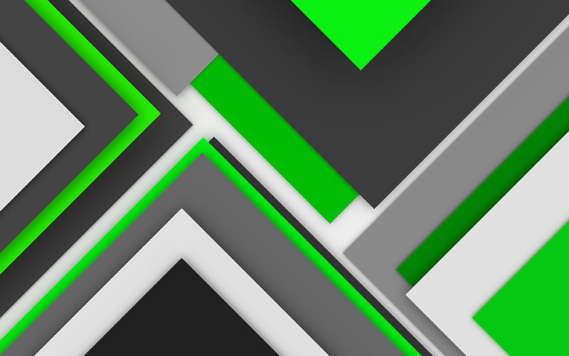 material design, green and gray, geometry, lines, geometric shapes, lollipop, creative, strips, green backgrounds, HD wallpaper