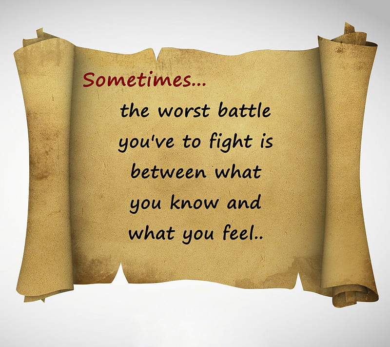 Sometimes, battle, feel, fight, know, life, new, nice, saying, HD wallpaper