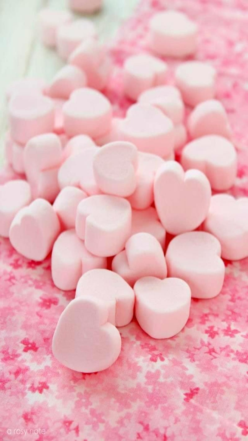 Heart Marshmallow, marshmallow, sweet, HD phone wallpaper