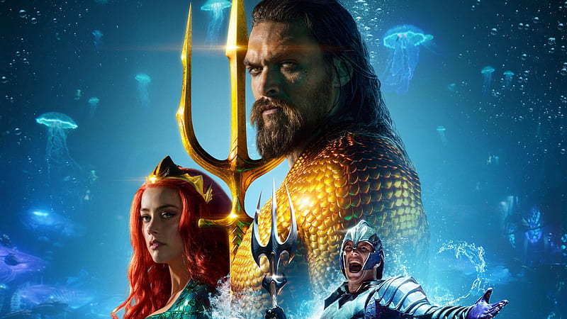 Aquaman International Poster, aquaman, movies, 2018-movies, poster, jason-momoa, amber-heard, mera, HD wallpaper