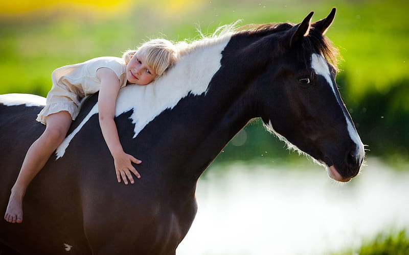 New Beginning. ., cowgirl, ranch, horse, outdoors, child, kids, style, blondes, western, HD wallpaper