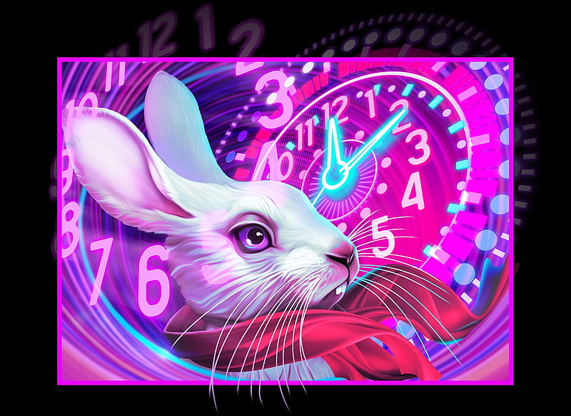 Alice in Wonderland, white rabbit, bunny, pink, madhatter, alice,  wonderland, HD wallpaper | Peakpx