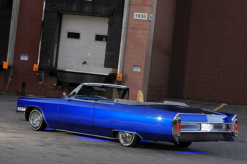 1965-Cadillac-Coupe-De-Ville, Classic, 1965, GM, Blue, Caddy, HD wallpaper
