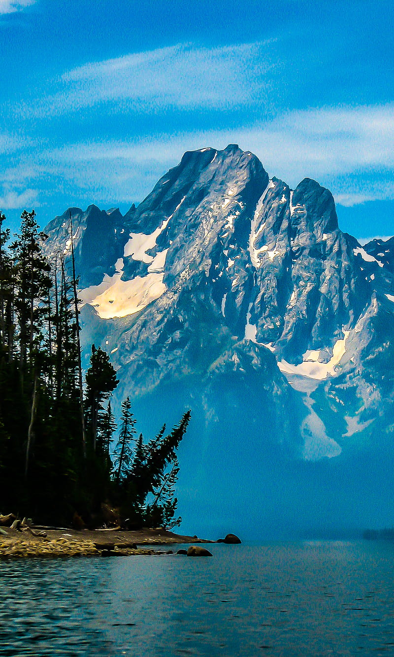 Grand Tetons, kayak, lake, mountains, ttons, HD phone wallpaper