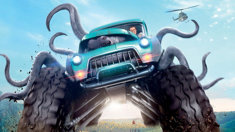 Monster Trucks 2016 movie, poster, HD wallpaper