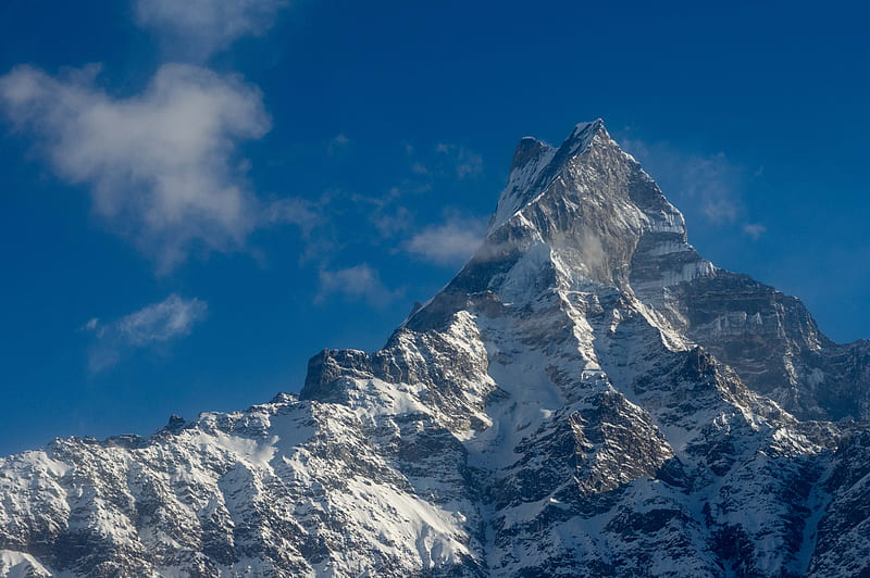 Mountain Peak, grand, himalayan mountains, mountain, mountains, nepal, peak, snow, snow covered, star, view, HD wallpaper