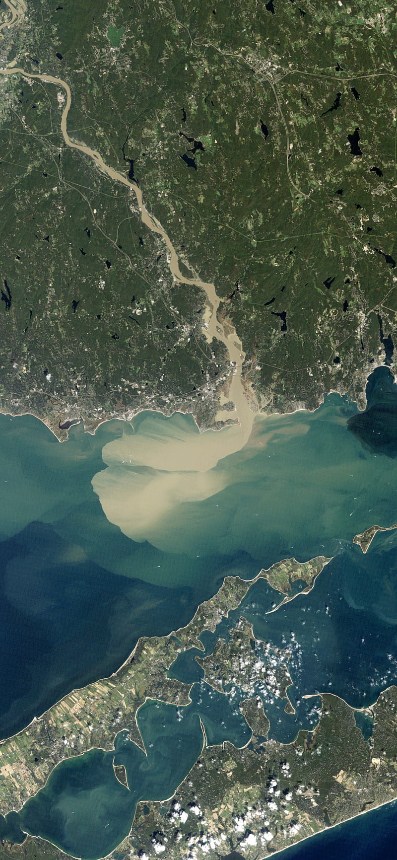 Connecticut River, long island sound, satellite, HD phone wallpaper