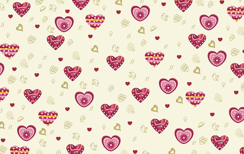 corazones, love, heart, texture, graphics, vector, HD wallpaper