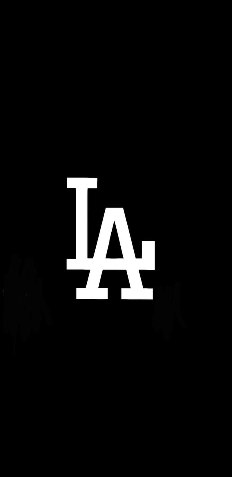 Download LA Dodgers Logo Blue White Wallpaper