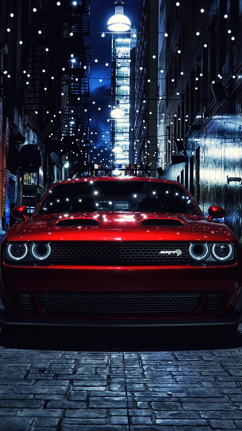 Dodege Challenger , car, carros, dodge, muscle, newyear19, red, esports, srt, HD phone wallpaper