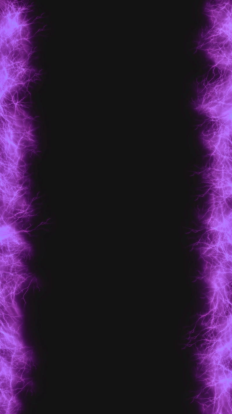Electro Edges Purple, FMYury, abstract, black, color, colors, edge, electric, frame, lighting, lightning, lightnings, lights, lines, sides, ultraviolet, violet, HD phone wallpaper