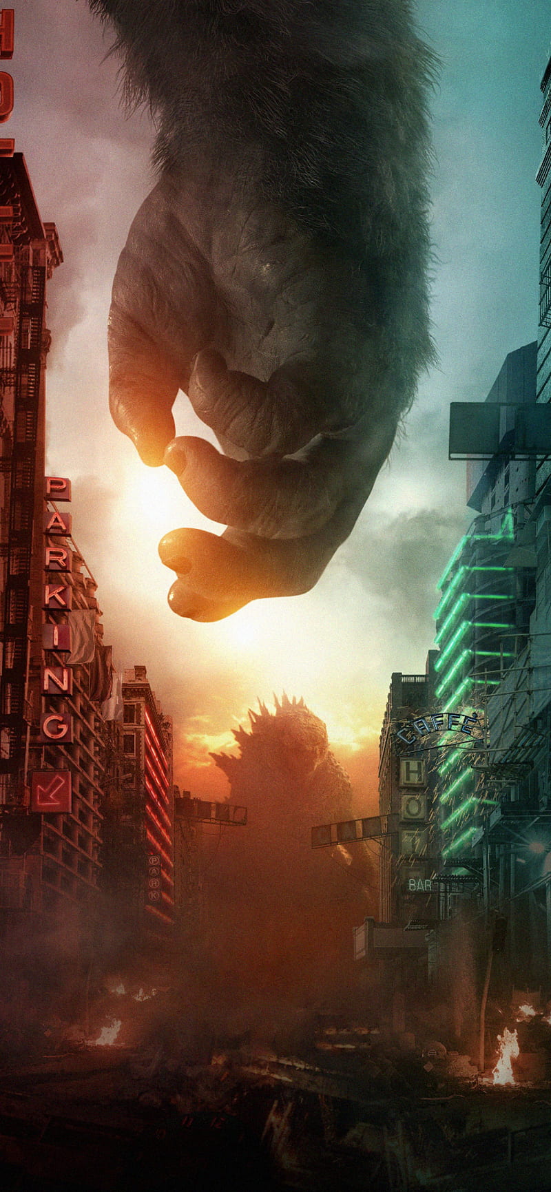 Godzilla Vs Kong, godzilla, kong, HD phone wallpaper | Peakpx