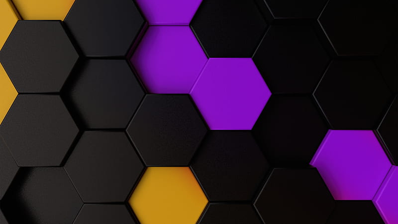 Purple Yellow Dark Polygon Abstract , polygon, abstract, artist, artwork, digital-art, HD wallpaper