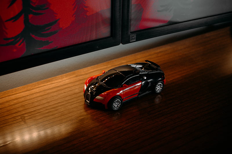 red ferrari coupe scale model, HD wallpaper