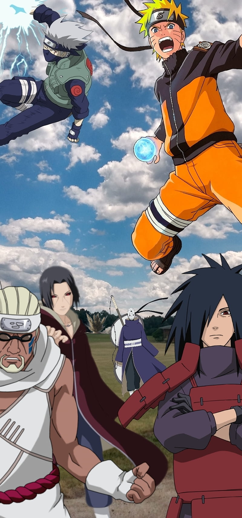 Naruto in real life, cloud, sky, itachi, madara, kakashi, obito, killer bee, HD phone wallpaper
