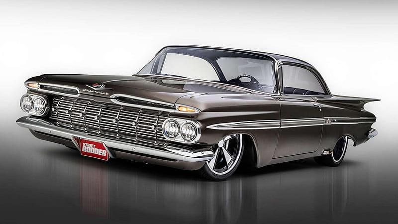 1959 Chevy Impala, Classic, Gm, Bowtie, Muscle, HD wallpaper