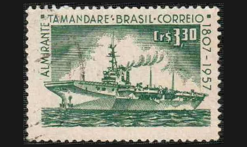 NAeL Minas Gerais A-11 Stamp, Aircraft Carrier, Warship, NAeL Minas Gerais A-11, NAeL, Brazil, Stamps, HD wallpaper