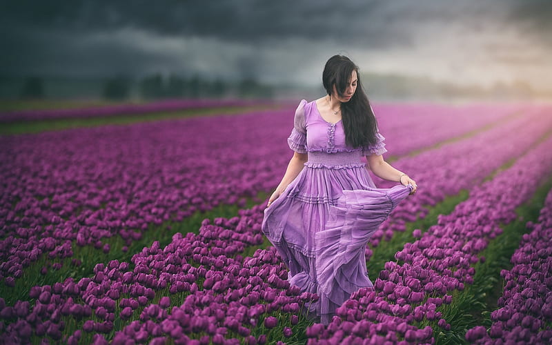 Purple sales tulip dress