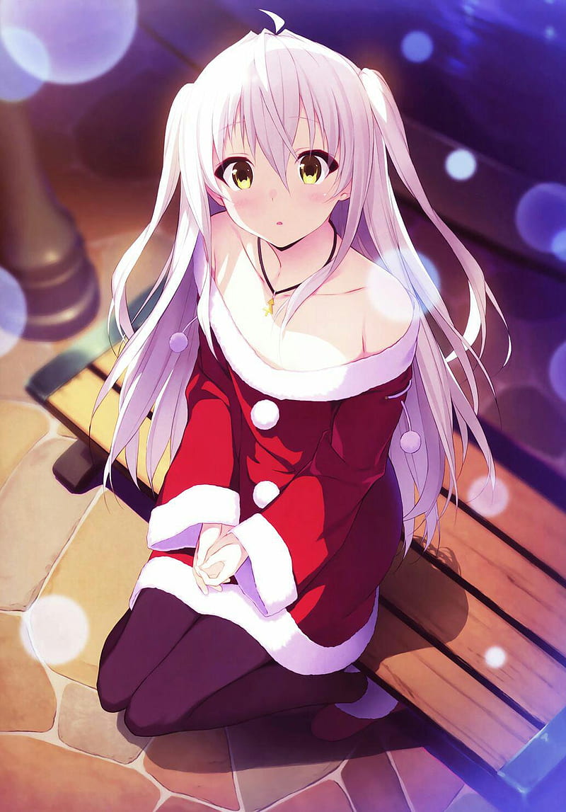 Festive christmas anime wallpaper for the holiday season
