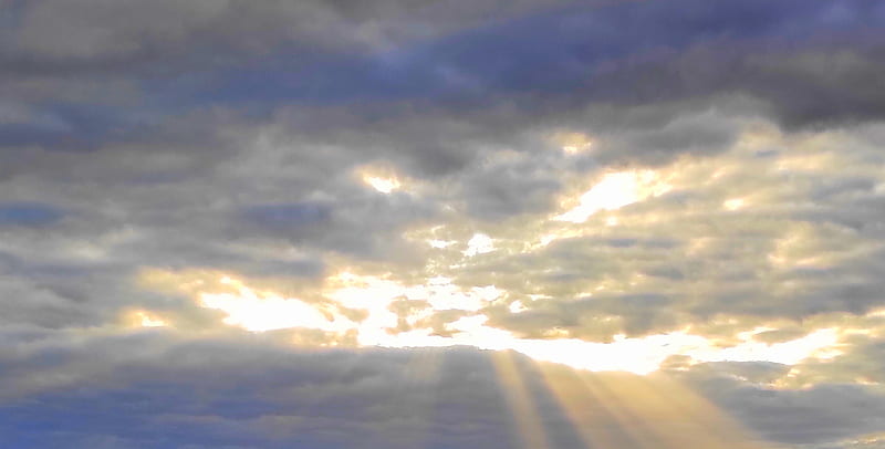 Sun shining clouds, above, god, gott, jesus, lord, rather, sky, vater, HD wallpaper
