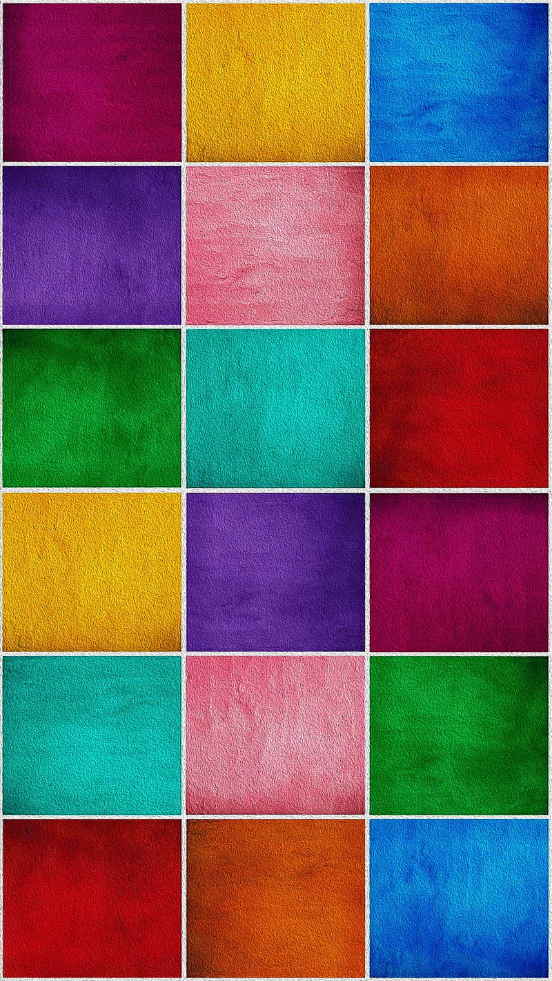Colorful Squares, abstract, art, background, illustration, HD phone wallpaper