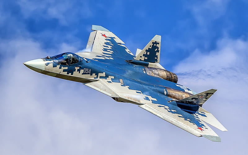 Su-57, PAK FA, Russian jet fighter, Russian Air Force, Sukhoi Su-57, Stealth air superiority fighter, Russia, HD wallpaper