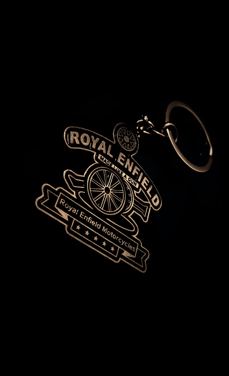Royal Enfield, bullet, keychain, logo, HD phone wallpaper