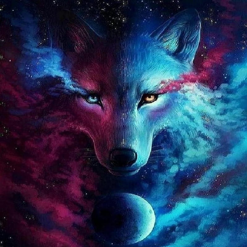 'mystical spirit wolf'...., spirit, mystical, wolves, animals, HD wallpaper