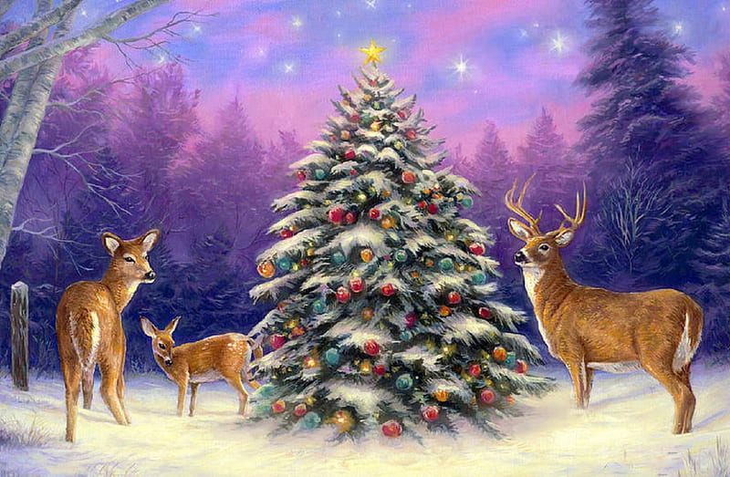 HD wallpaper Holiday Christmas Reindeer Santa  Wallpaper Flare