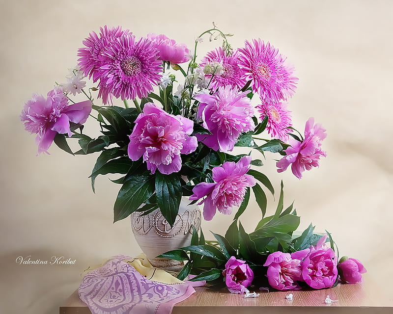 1920x1080px, 1080P free download | Still life, peony, graphy, purple ...