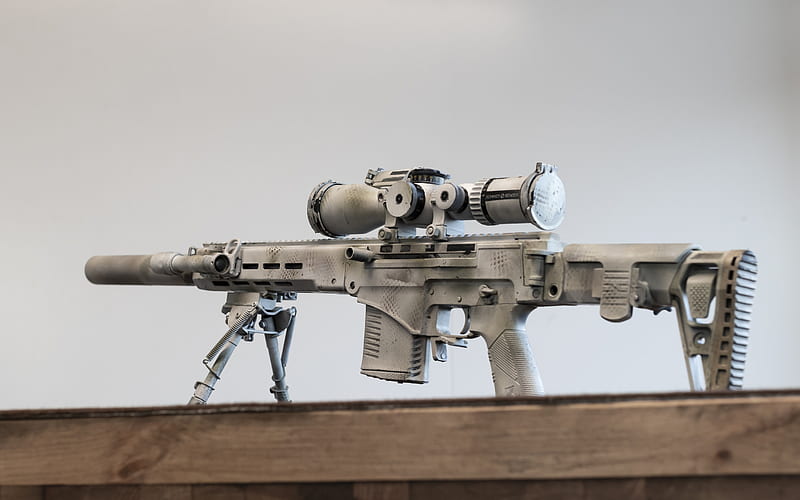 Sniper rifle Chukavina, semi-automatic sniper rifle, Russian rifles, modern weapons, HD wallpaper
