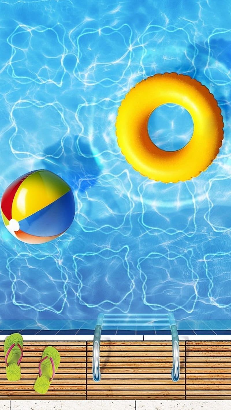 Pool Time, summer, HD phone wallpaper