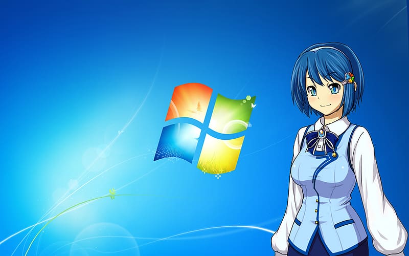 Anime, Windows, Microsoft, Windows 7, Os Tan, Nanami Madobe, HD wallpaper