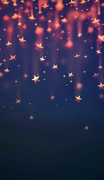 Stars, blue, falling stars, orange, red, sky, yellow, HD phone wallpaper |  Peakpx