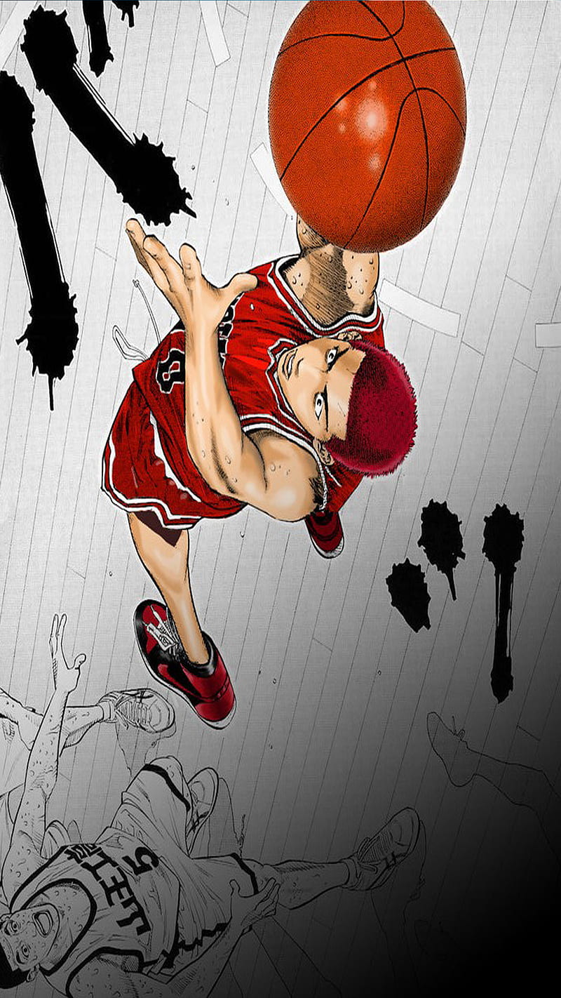 Hanamichi Sakuragi, slam dunk, anime, HD phone wallpaper