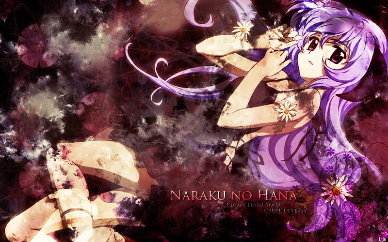 Higurashi no naku koro ni, cute, girl, hanyuu, anime, purple hair, HD wallpaper
