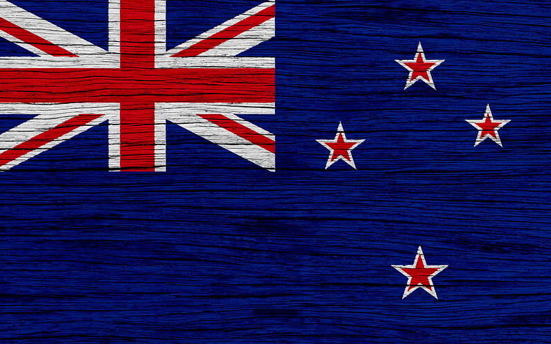 Flag of New Zealand Oceania, wooden texture, national symbols, New Zealand flag, art, New Zealand, HD wallpaper