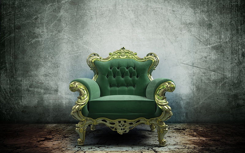 Royal Chair royal, chair, green, HD wallpaper