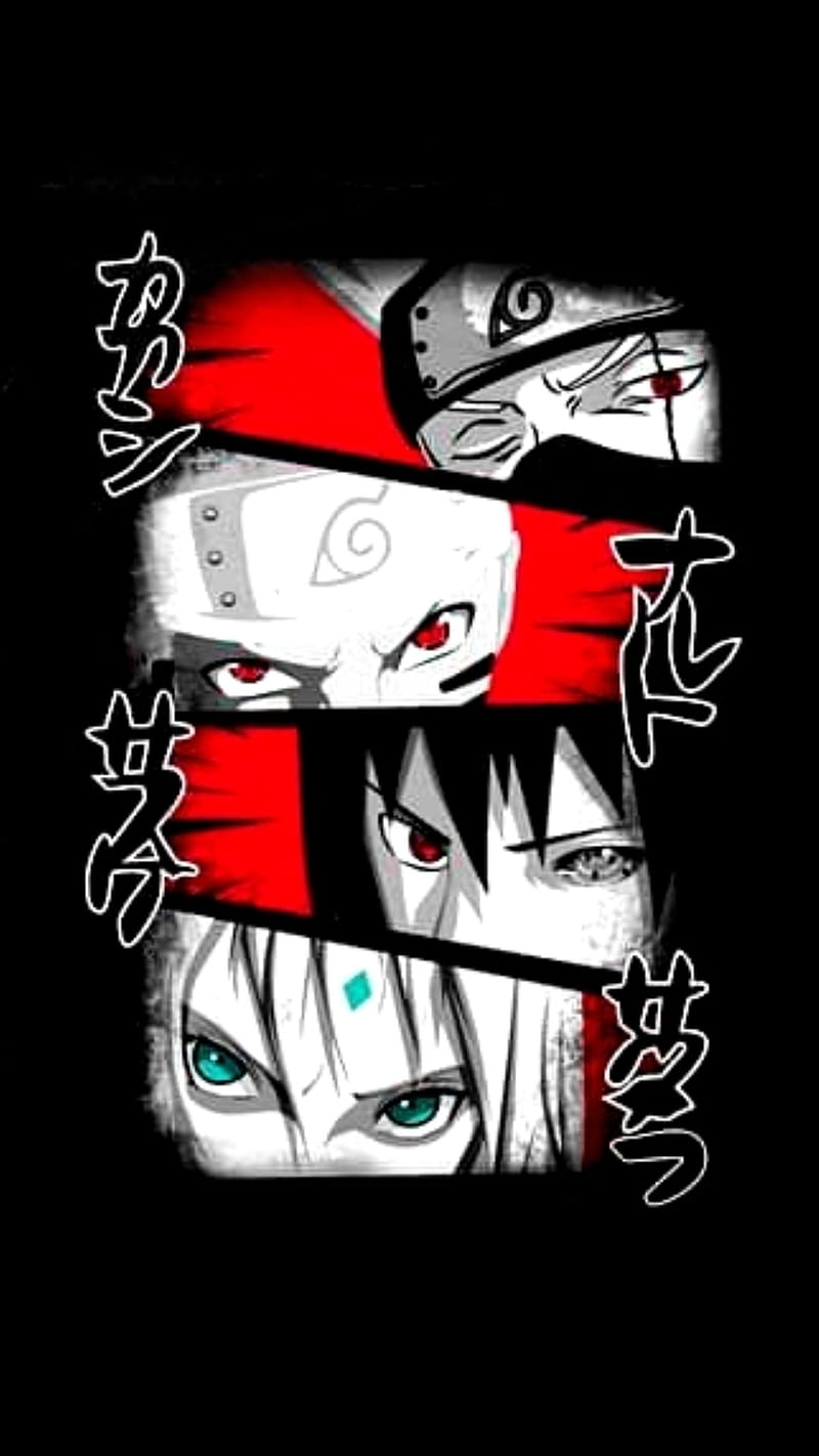 Team 7 . Naruto sasuke sakura, Naruto, Naruto , Team 7 Black HD phone  wallpaper