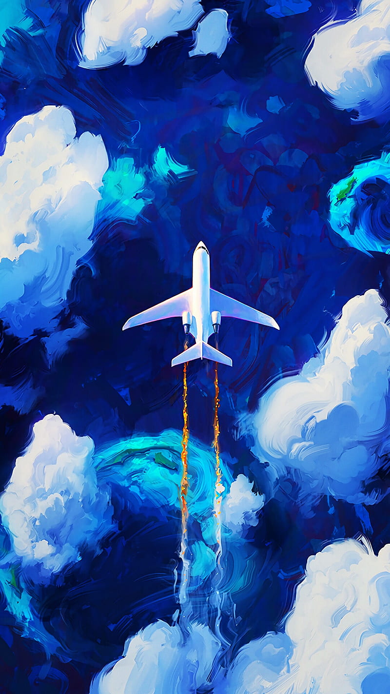 Art, airplane, av, aircraft, HD phone wallpaper