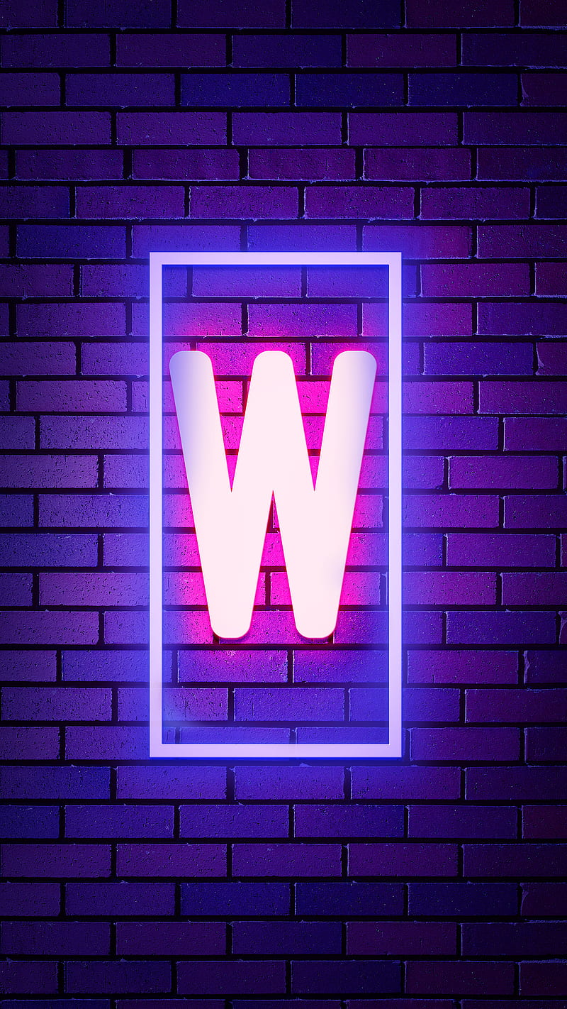 Neon W, Neon Light, W Alphabet, W Neon, HD phone wallpaper